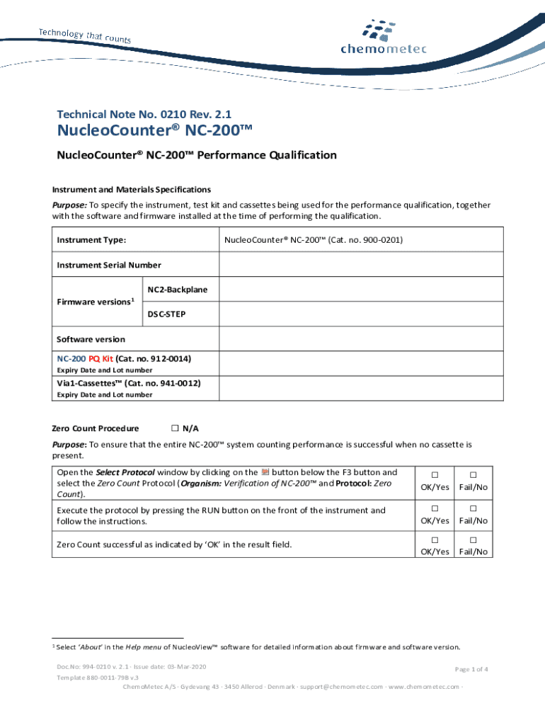 Technical Note No 0210 Rev 2 1 NucleoCounter NC-200 Preview on Page 1