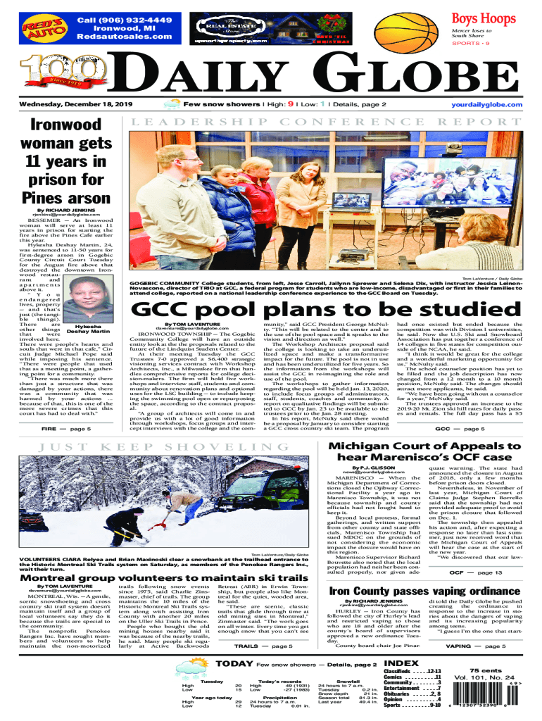 Fillable Online Red's Auto Ironwood , MI 49938 Car Dealership, and