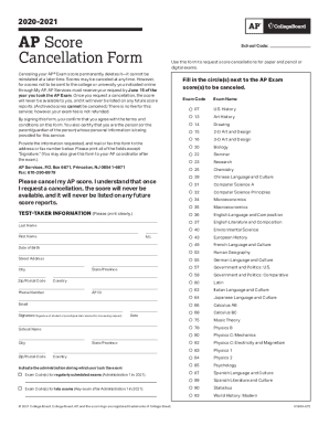 2020-2021 AP Score Cancellation Form