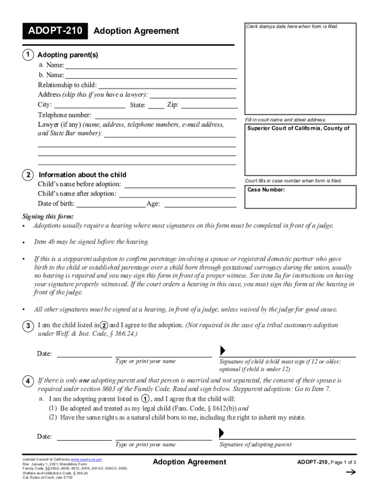 free pet adoption contract template Preview on Page 1