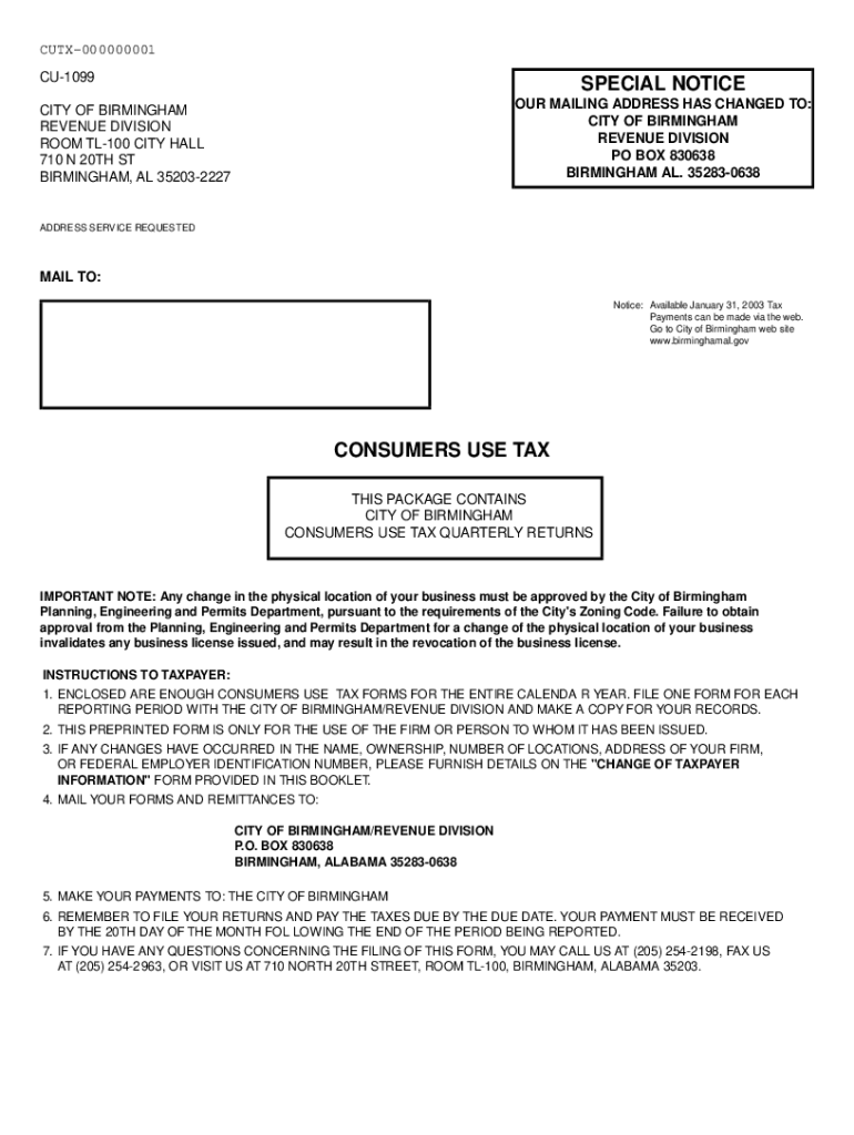 Fillable Online LEASE TAX Birmingham, AL Fax Email Print pdfFiller