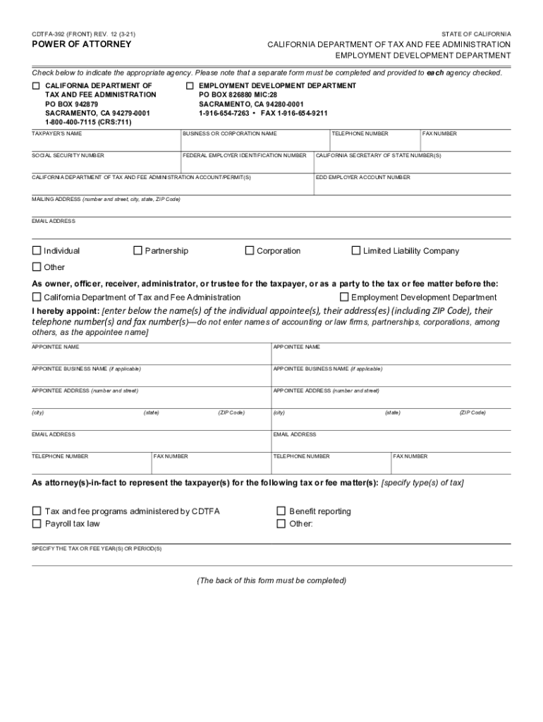 power attorney poa form Preview on Page 1