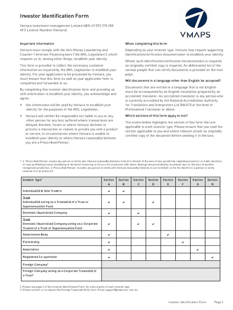 Fillable Online Ventura Property Management Ventura Investment Co