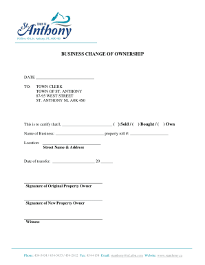 Change of Ownership Statement - Los Angeles County, California