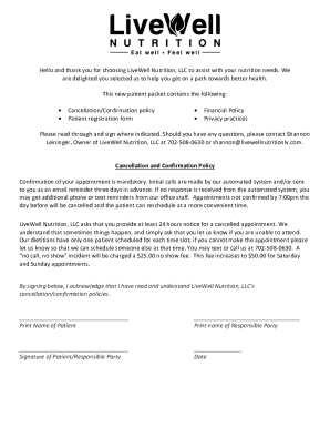 Fillable Online Livewell Patient forms.docx Fax Email Print - pdfFiller