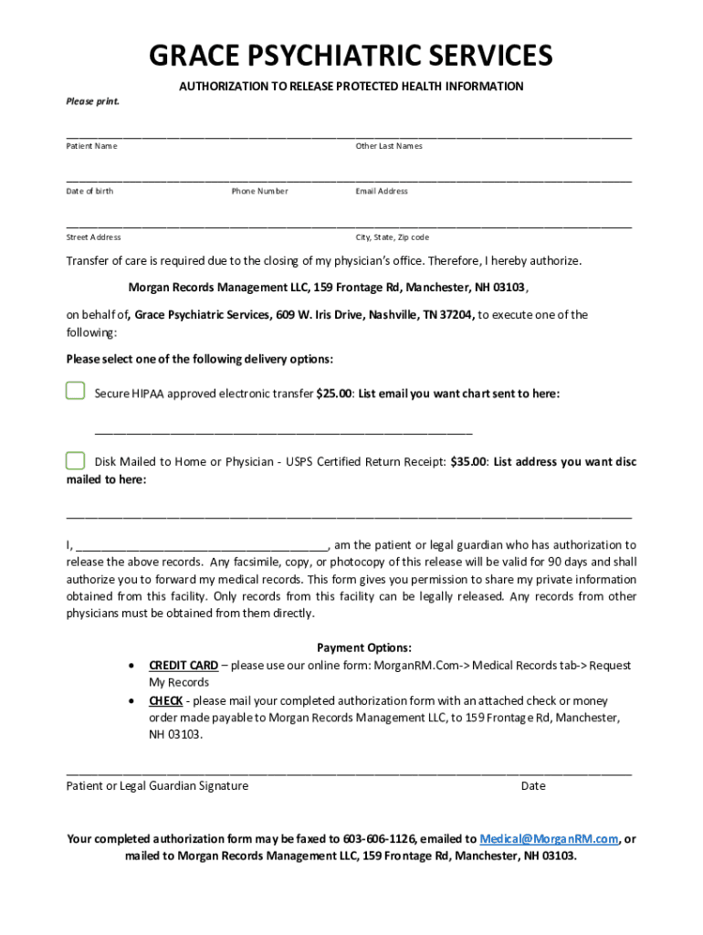 Fillable Online Medical Record Request and Authorization Norton