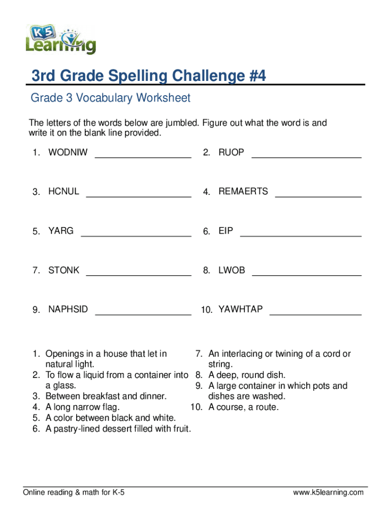 third-grade-spelling-words-fill-online-printable-fillable-blank-pdffiller