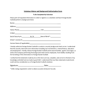 Fillable Online Background Authorization Form - INC Fax Email Print ...