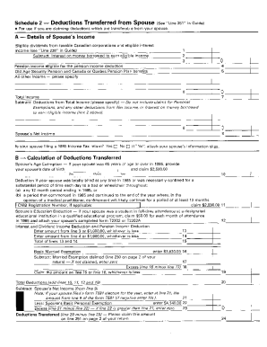 5012-S2 Schedule NT (S2) - Deductions transferred from spouse - T1 General 1985 - Northwest Territories