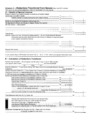 5012-S2 Schedule NT (S2) - Deductions transferred from spouse - T1 General 1987 - Northwest Territories