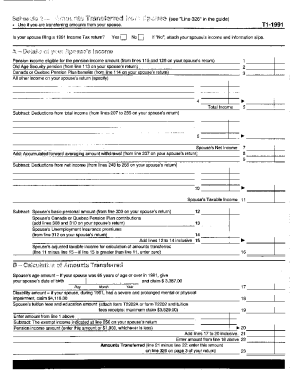 5012-S2 Schedule NT (S2) - Amounts transferred from spouse - T1 General 1991 - Northwest Territories