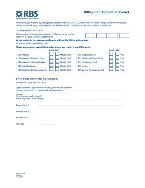 RBS Billing Unit Application Form