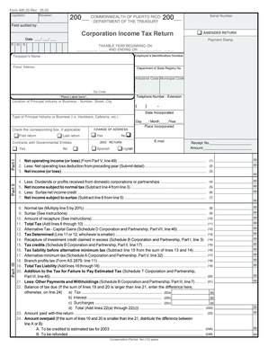 Puerto Rico Corporation Income Tax Return
