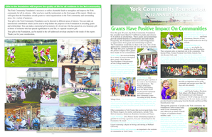 To view the 2012 Annual Report. - York Community Foundation - yorkcommunityfoundation