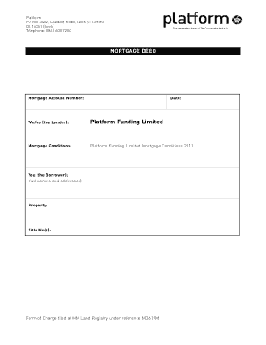 Platform Mortgage Deed