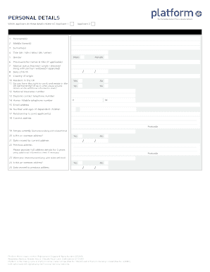 UK Mortgage Application Form