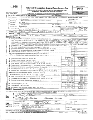 Form 990 Tax Exemption Application