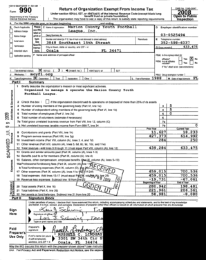 IRS Form 990 (2008) for Nonprofit Organizations