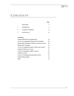 Business Plan Worksheet