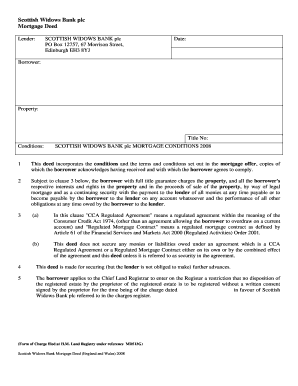 Scottish Widows Bank Mortgage Deed