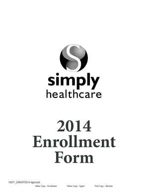 2014 Simply Healthcare Enrollment Form