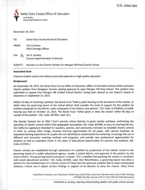 Agenda letter format - Action Item 6 I Santa Clara County Office of Education Jon R