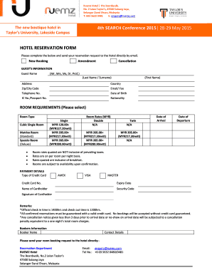 Hotel Reservation Form