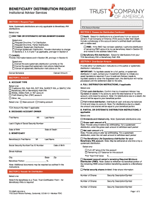 Beneficiary Distribution Request Form