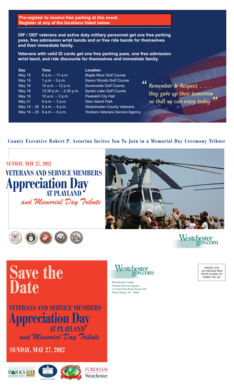 Veterans and Service Members Appreciation Day Registration Form