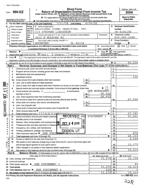 Form 990-EZ Tax Return