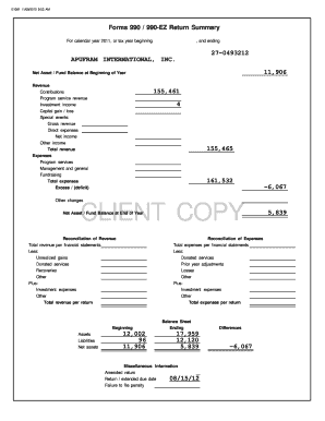 Form 990-EZ 2011
