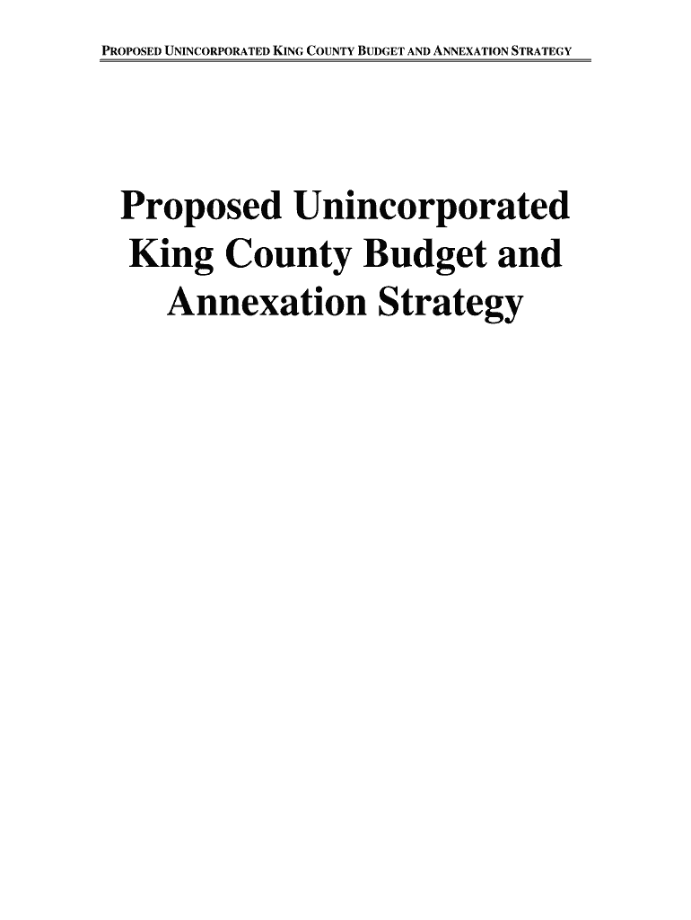 Fillable Online your kingcounty Proposed Unincorporated King bCountyb