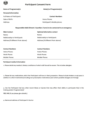 Participant Consent Form