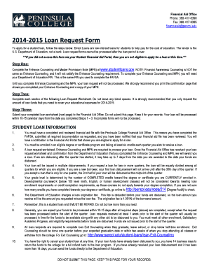 2014-2015 Federal Direct Student Loan Worksheet