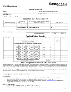 Flexible Benefit Plan Enrollment Form