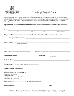 Transcript Request Form