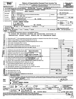 IRS Form 990 (2009) Exempt Organization Tax Return