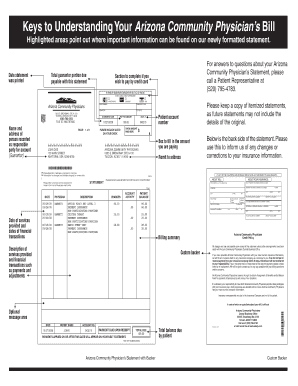 Service statement form - Billing statement - Arizona Community Physicians