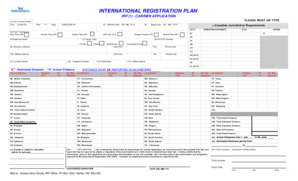 International Registration Plan Carrier Application