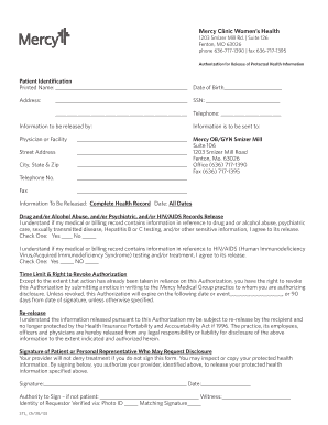 Authorization for Release of Protected Health Information