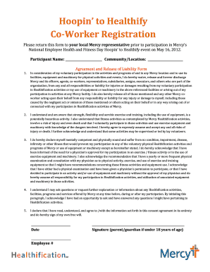 Mercy Employee Health and Fitness Day Waiver