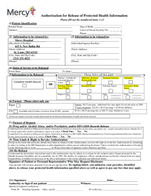 Authorization for Release of Protected Health Information