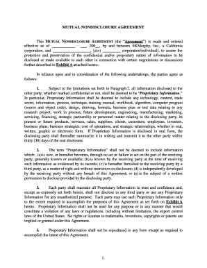 Mutual Non-Disclosure Agreement