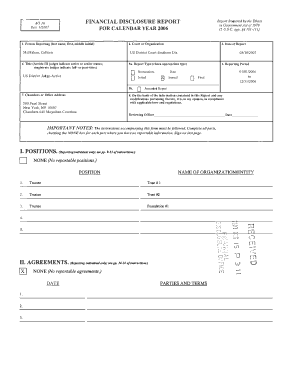 US Financial Disclosure Report