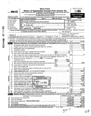Form 990-EZ Tax Return