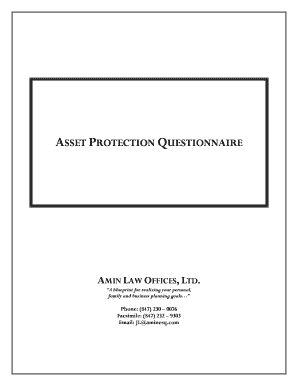 Asset Protection Questionnaire