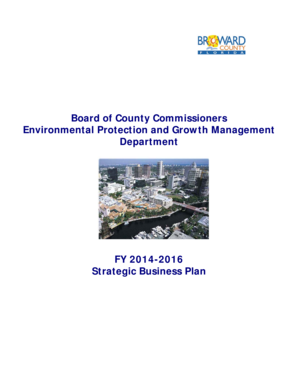 Environmental Protection and Growth Management Department FY 2014-2016 Strategic Business Plan - broward