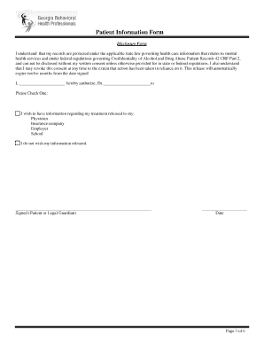 Patient Information Form