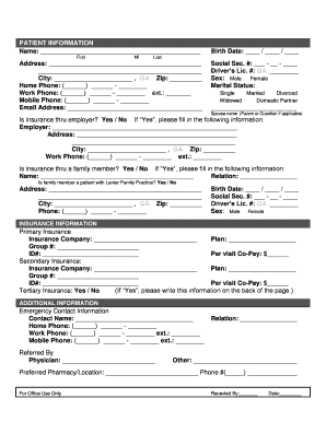 Patient Information Form