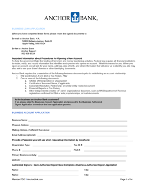Business Loan Application Form